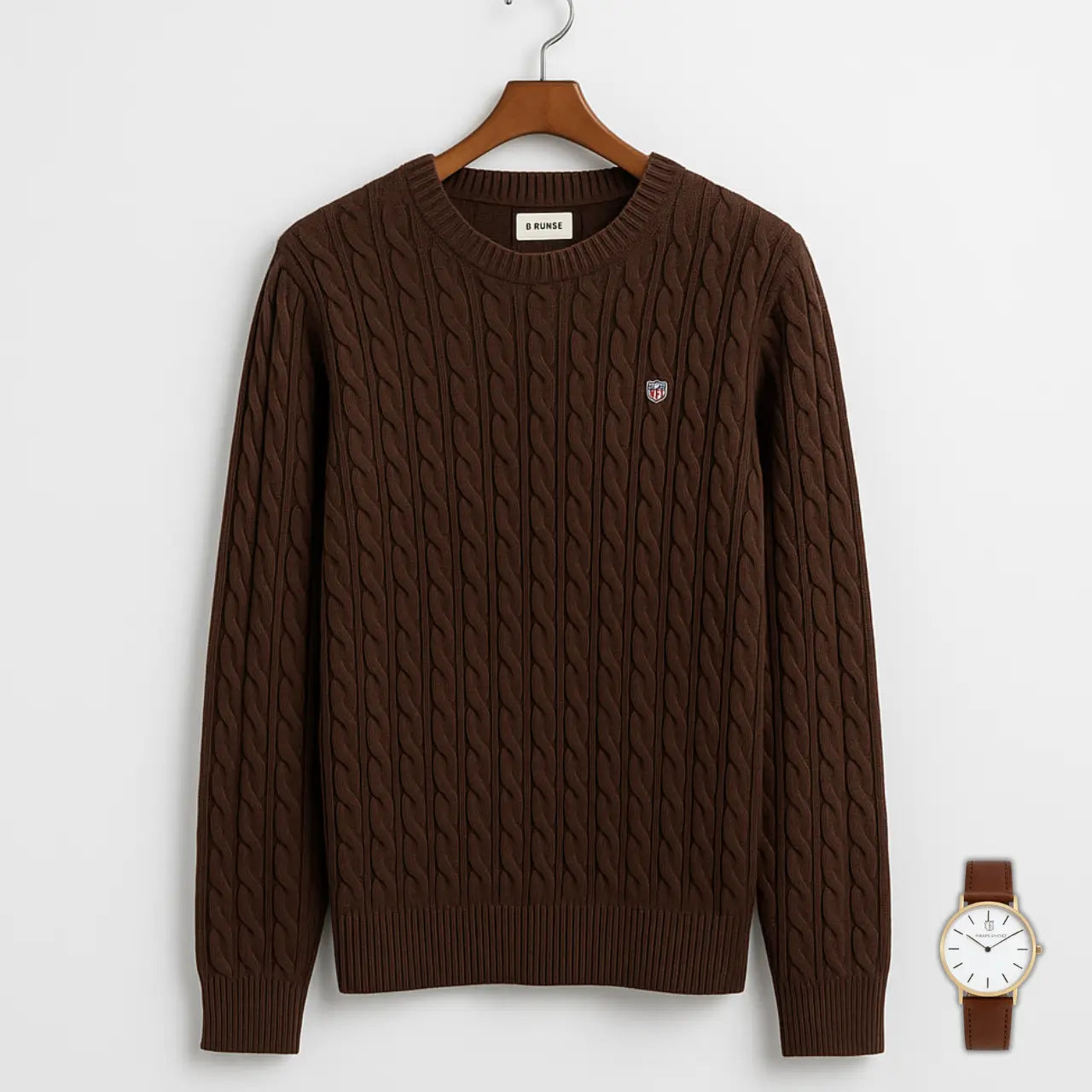 GANT Cable Knit Sweater – Exklusive Edition + GANT Uhr als Geschenk