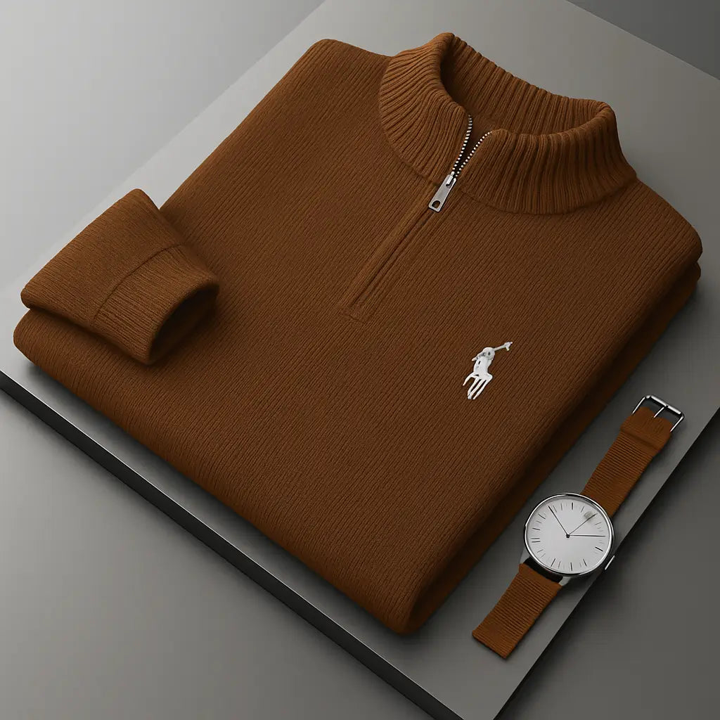 Ralph Lauren Knitted Polo Sweater – Complete Look Edition