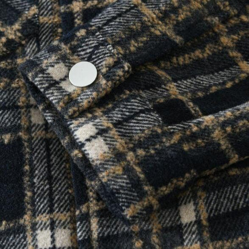 Herren Karojacke Vintage | Warme Flanelljacke mit Brusttaschen