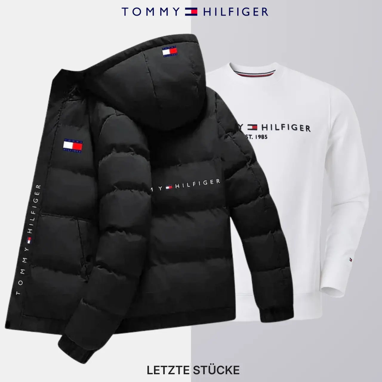 Wattierte Winterjacke mit Kapuze + kostenloses Sweatshirt