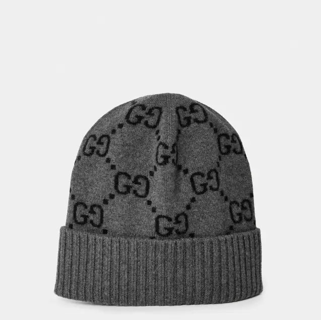GG Wool Beanie in Grey