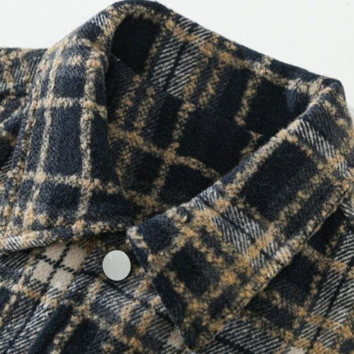 Herren Karojacke Vintage | Warme Flanelljacke mit Brusttaschen